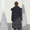 半身缘女装 冬季修身时尚拼色收腰连帽长款羽绒服244313M01713312 商品缩略图4