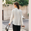 OLrain欧芮儿米白色V领衬衫女春季2025年新款简约通勤长袖衬衣 商品缩略图3
