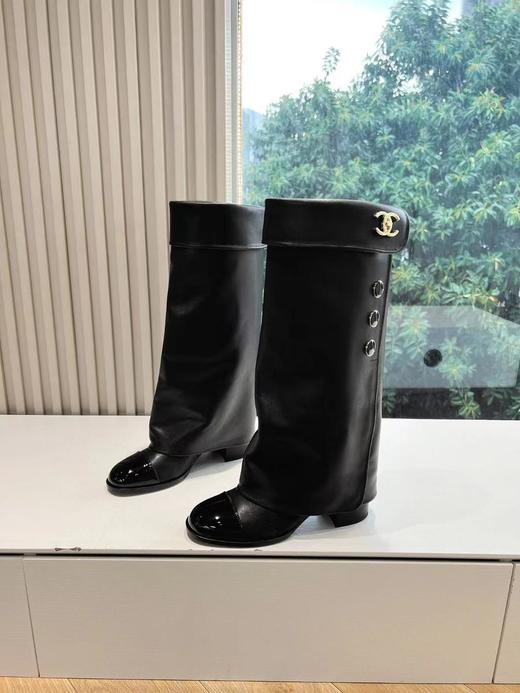 香奶奶秋冬新款字母骑士靴库靴这款骑士靴子真的是帅气时尚的代表（UY*VX） 商品图6