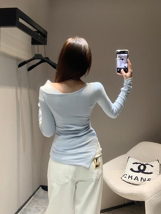 24Fw秋冬新款不规则假两件长袖T恤（UY*） 商品图14