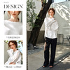 OLrain欧芮儿白色长袖衬衫女春季2025年新款设计感慵懒风拼接上衣 商品缩略图2