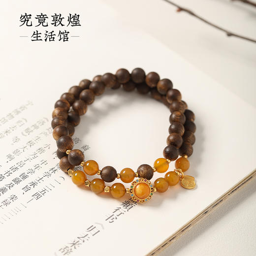 【蜜糖·老山檀蜜蜡手串·带证书】敦煌福泽小众祈福老山檀手串 商品图12