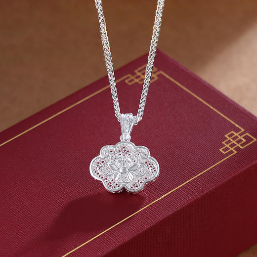 子佩集S990银【温柔花醉】吊坠【MX002】花丝(不含链)2411 商品图5