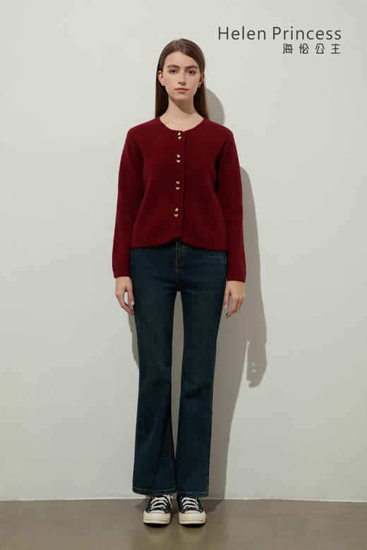 小香风爱心扣毛衣 商品图2