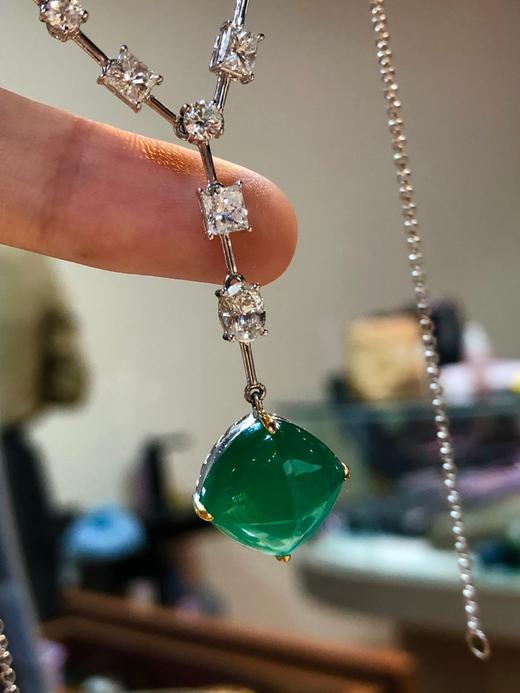 8.01ct糖塔祖母绿项链 商品图2