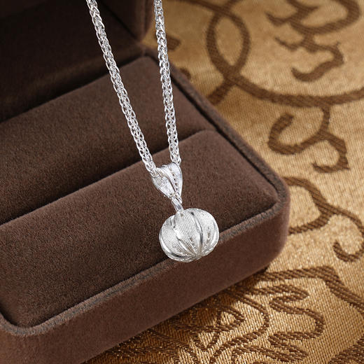 子佩集S990银【福气南瓜】吊坠【MX009】花丝(不含链)2411 商品图3