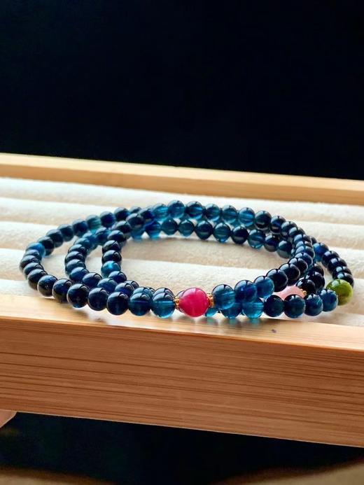 5mm-6mm多圈全色蓝碧玺手串 商品图4