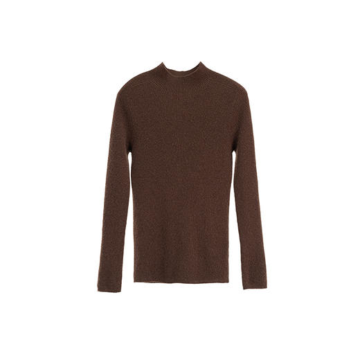 绽放891朵/康赛妮100%山羊绒打底衫柔软绒感半高领套头针织衫毛衣 商品图3