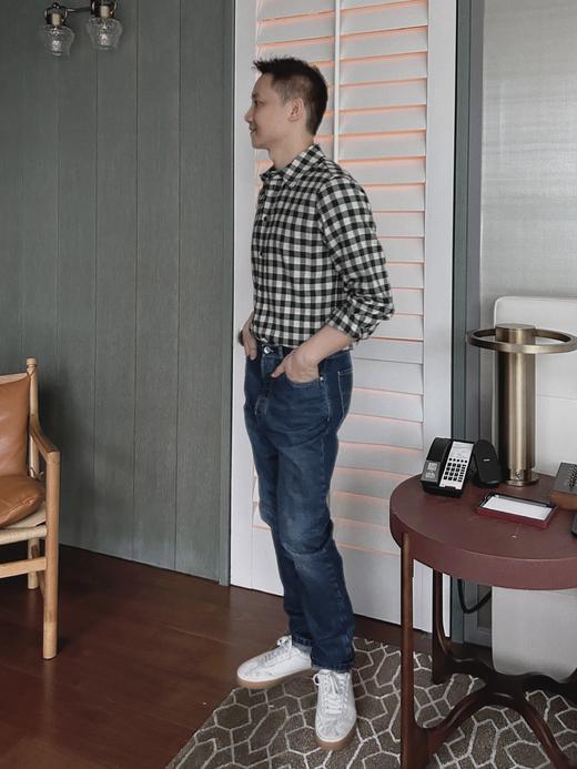 【顺丰包邮】13826 【Lor* piano同款】 牦牛绒（藏地软黄金)男士绿色格子polo领衬衣 1009 商品图2