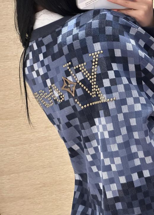 驴家24Fw秋冬新款马赛克渐变棋盘格Monogram花㚏针织毛衣男女同款（UY*DQJB） 商品图10