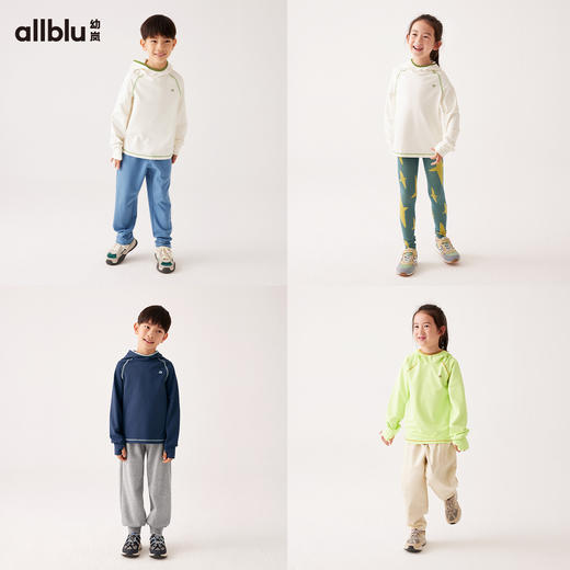 【秋Vol.2】幼岚童装「格子绒速干」挡风保暖连帽衫24秋季新款儿童男女童T恤ZY 商品图2