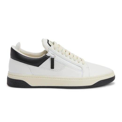 Giuseppe Zanotti 男士签名徽标皮革休闲运动鞋 白色 RU40009001 商品图0
