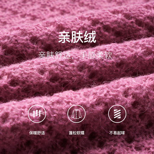 OLrain欧芮儿法式镂空针织衫女冬季2024年新款气质宽松圆领上衣 商品图4