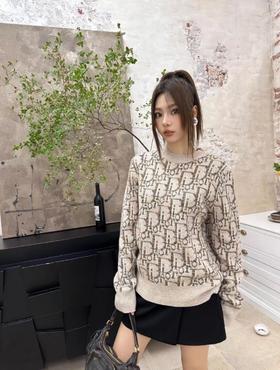 D家 满幅大字母圆领毛衣（DY）