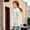 OLrain欧芮儿花灰色休闲卫衣女春季2025新款复古宽松圆领套头上衣 商品缩略图4