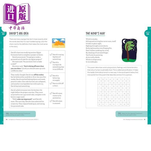 【中商原版】The Big Book of Reading Comprehension Activities, Grade 3 阅读理解活动大全书：三年级 商品图2