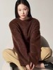 进口水貂绒超高品质董洁同款圆领开叉毛衣 商品缩略图3