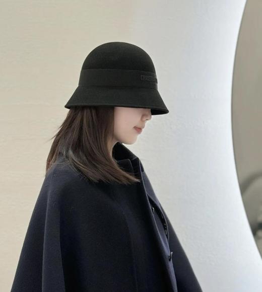 迪奥24新品刺绣织带羊毛呢盆帽头围5558cm（UT*COCO） 商品图3