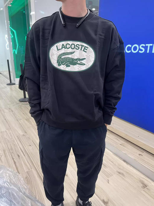 Lacoste/法国鳄鱼 男士圆领刺绣小标纯棉宽松长袖卫衣 SH2524 商品图0
