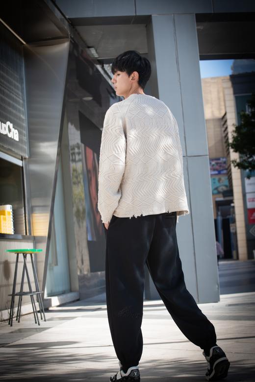 W340843194破洞提花针织衫 商品图6