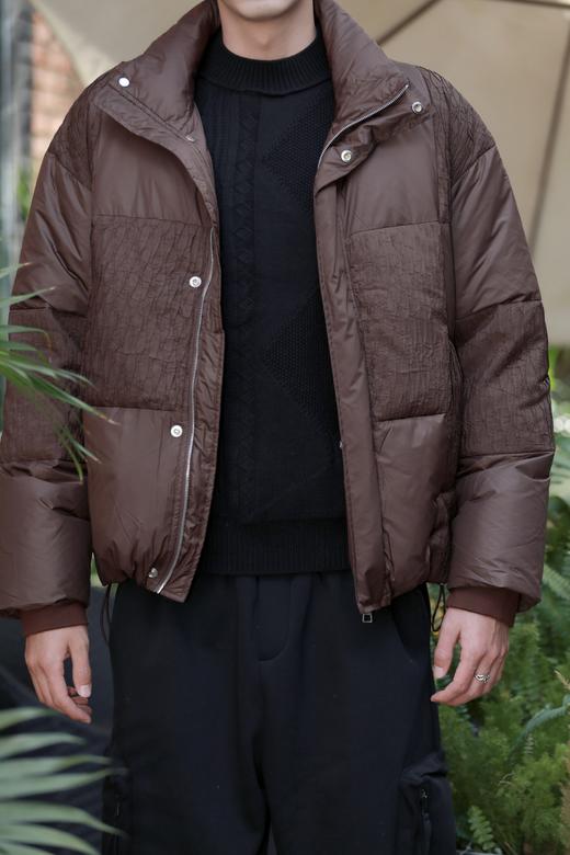 S340474333肌理感拼接羽绒服 商品图1