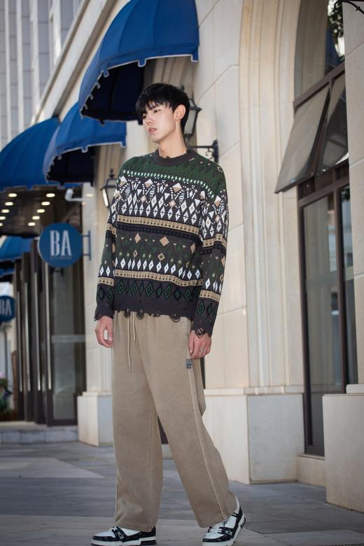 W340843207民族风破洞针织衫 商品图5