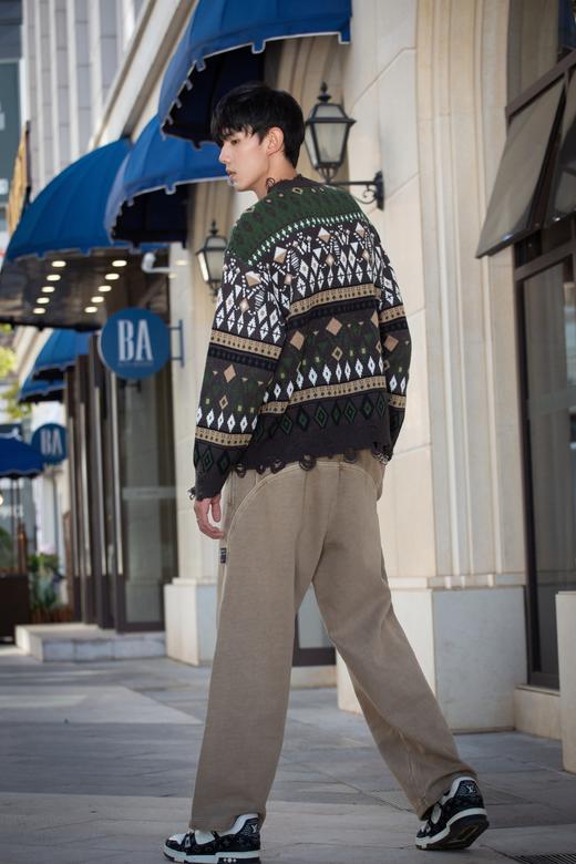 W340843207民族风破洞针织衫 商品图8