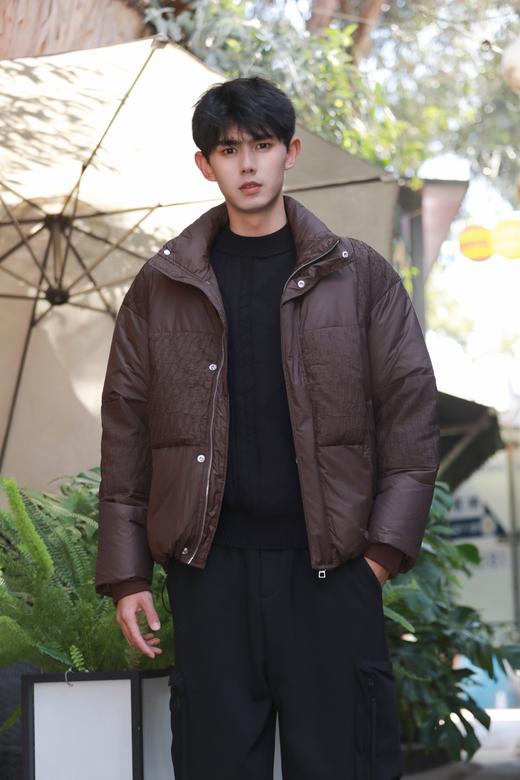 S340474333肌理感拼接羽绒服 商品图3