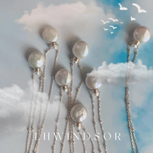 LHWINDSOR 白百合同款骄阳伴我香水瓶造型项链巴洛克珍珠颈链简约法式锁骨链 商品图1