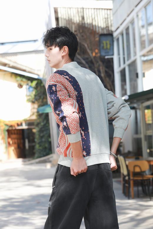 W33396481拼接休闲圆领卫衣 商品图6