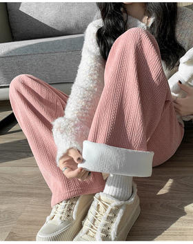 腿粗胯宽星人的快乐源泉☺️一定要冲这一款👉有氧周末~麦穗提花加绒阔腿裤！垂感十足，高腰设计真的巨显高显瘦！！！秒变长腿精👏