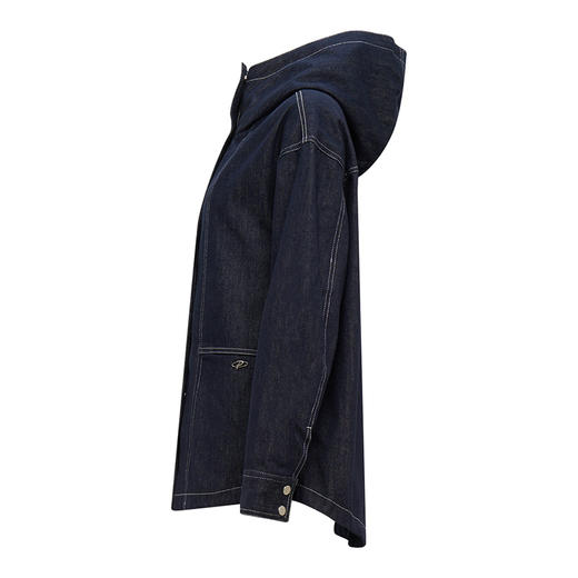 【2件9折】【Petit Bari】明线牛仔连帽风衣式外套
（水洗产品） 商品图2