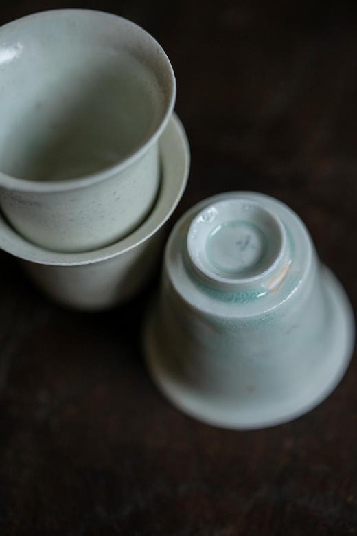 山本亮平21白瓷端反筒茶坏 商品图2