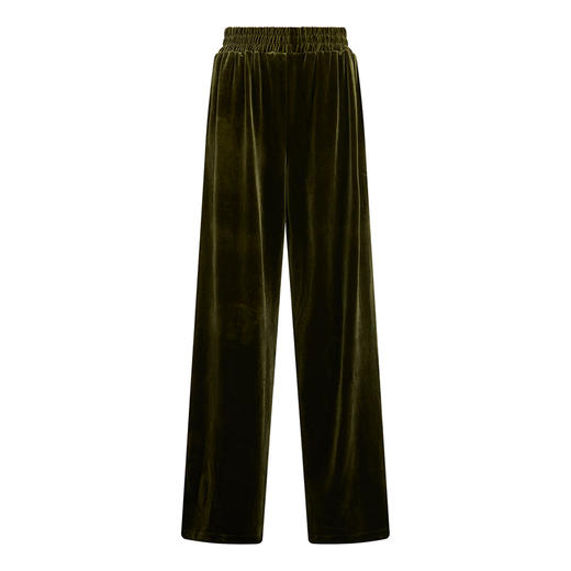 【2件9折】【Petit Bari】宽松垂感丝绒阔腿长裤 商品图1