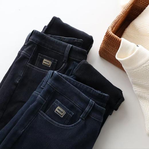 加绒男士直筒牛仔裤加绒显瘦直筒 商品图5