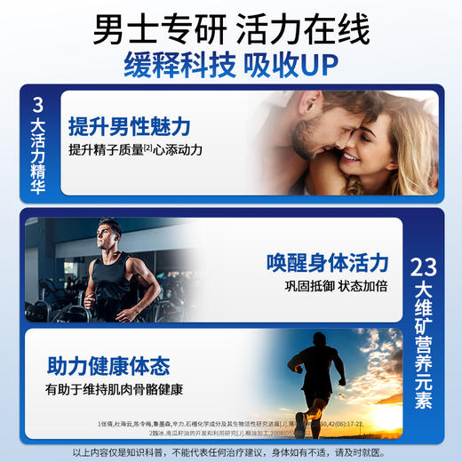 【德国双心】进口男士复合维生素矿物质缓释片 商品图3