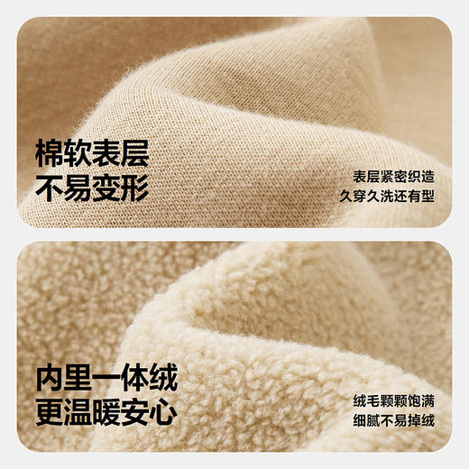 迷你巴拉男女童套装儿童冬季舒适加绒保暖卫衣长裤萌趣两件套 商品图3