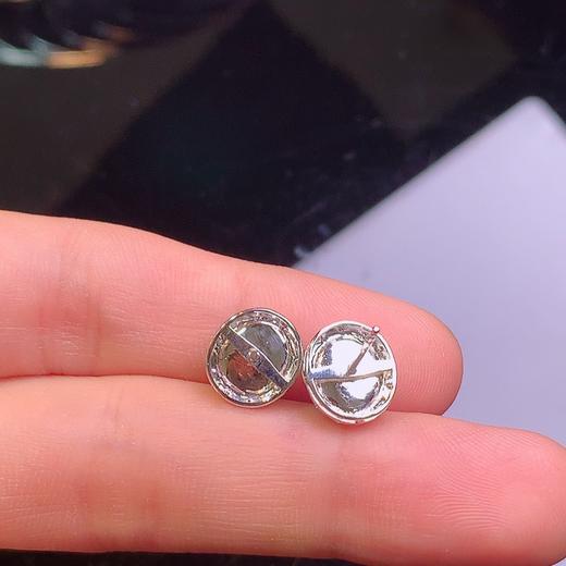 蛋面翡翠耳钉 商品图4