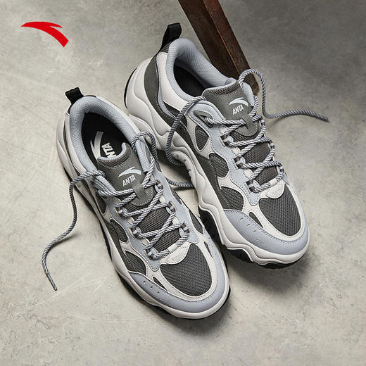 安踏流萤丨复古潮流老爹鞋男2025春季新款百搭休闲鞋子 112518853 商品图2