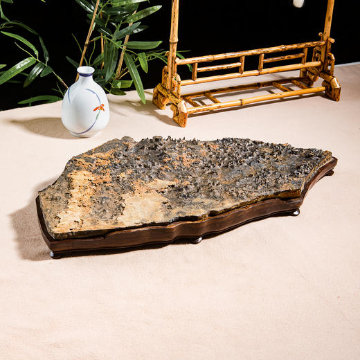 灵璧石楼兰景观文房赏石 商品图8