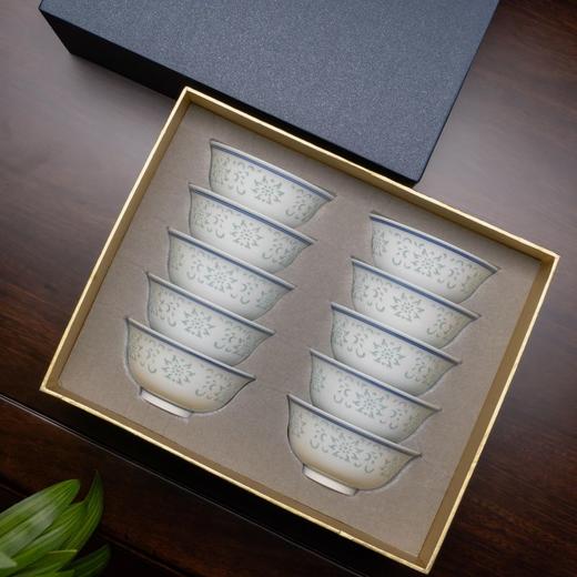 人气餐具 | 富玉陶瓷 青花玲珑满目饭碗 商品图0