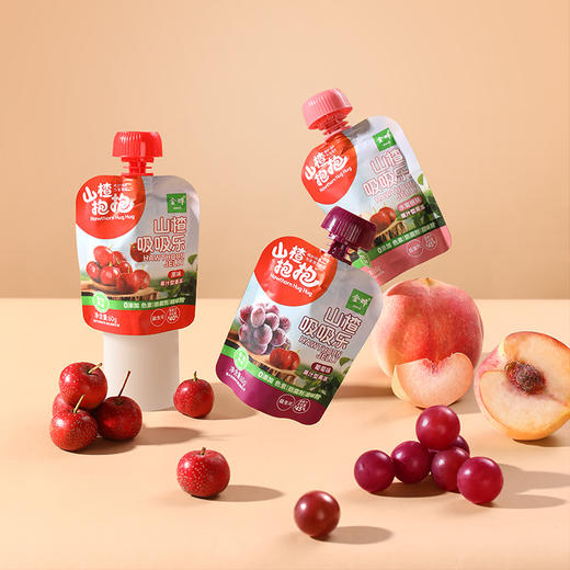 金晔山楂抱抱果冻吸吸乐礼盒原味葡萄味草莓味整箱24袋多口味果冻 商品图1