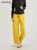 【阔腿显瘦】阿菁娜爆款彩色松紧腰抽绳镰刀加绒休闲裤F29D210025 商品缩略图0