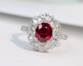 1.2ct刻面红宝石戒指