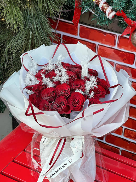 圣诞限定 ｜落雪玫瑰 · 花束 商品图0