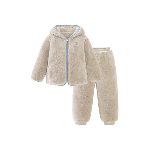 【净电绒】迷你巴拉冬新款男女童双面毛绒套装加厚保暖家居服 商品图4