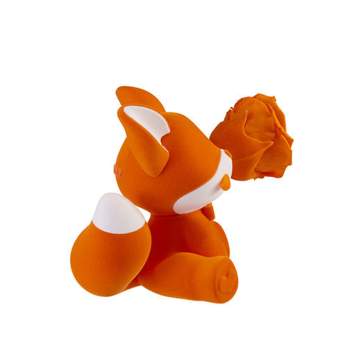 ROSEONLY诺誓 永生玫瑰 公仔系列 可心狐 紫白色 橙白色 送朋友 商品图3