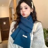 【YW】无忧购韩系慵懒氛围感百搭保暖100%羊毛小标针织围巾（截单后7天发货)25年清仓捡漏 商品缩略图3