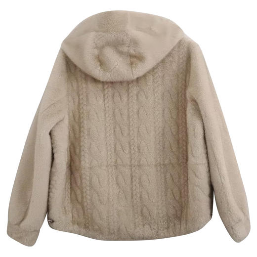 VIVIAN LIU薇薇安刘TD2468902冬女装新款时尚皮毛一体连帽外套 商品图1