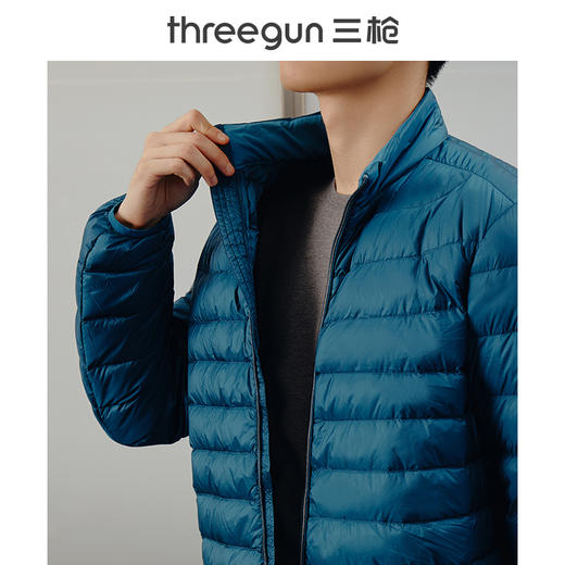 Threegun三枪 【鹅绒】立领开襟长袖男士上衣羽绒服-81727A911 商品图2